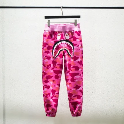 BAPE Pink Shark Head Printed Pant