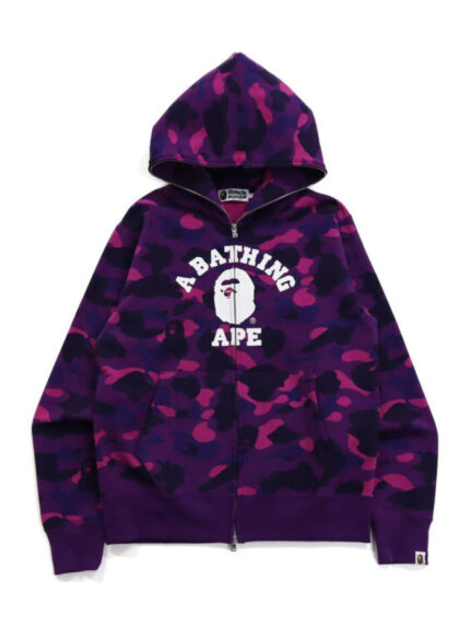 BAPE Color Camo College Full Zip Hoodie (FW21) – Purple